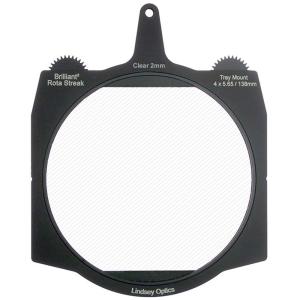 Lindsey Optics Brilliant² 4 x 5.65" Rota-Streak Filter (Clear, 2mm Cylindrical Lens Spacing)