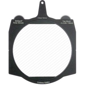 Lindsey Optics Brilliant² 4 x 5.65" Rota-Streak Filter (Clear, 6mm Cylindrical Lens Spacing)