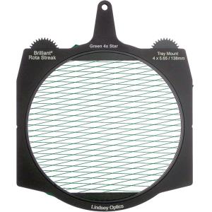 Lindsey Optics Brilliant² 4 x 5.65" Rota-Streak Filter (Green, Diamond 4-Point Star)