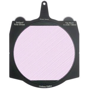 Lindsey Optics Brilliant² 4 x 5.65" Rota-Streak Filter (Pink, 2mm Cylindrical Lens Spacing)