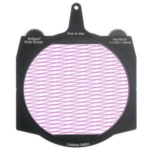 Lindsey Optics Brilliant² 4 x 5.65" Rota-Streak Filter (Pink, Diamond 4-Point Star)