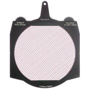Lindsey Optics Brilliant² 4 x 5.65" Rota-Streak Filter (Red, 4mm Cylindrical Lens Spacing)