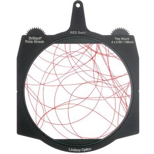 Lindsey Optics Brilliant² 4 x 5.65" Rota-Streak Filter (Red, Swirl)