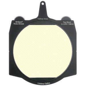 Lindsey Optics Brilliant² 4 x 5.65" Rota-Streak Filter (Yellow, 3mm Cylindrical Lens Spacing)