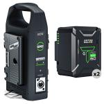 Anton/Bauer 2 x Titon Micro 150 Gold Mount Batteries & GM2 Charger Kit