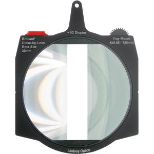 Lindsey Optics Brilliant 4 x 5.65" Air Gap Diopter Rota-Split Close-Up Lens (+1/2, 30mm Gap)