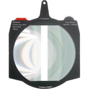 Lindsey Optics Brilliant 4 x 5.65" Air Gap Diopter Rota-Split Close-Up Lens (+1, 15mm Gap)