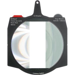 Lindsey Optics Brilliant 4 x 5.65" Air Gap Diopter Rota-Split Close-Up Lens (+2, 45mm Gap)