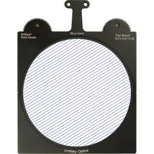 Lindsey Optics Brilliant² Rota-Streak Filter (6.6 x 6.6", Blue, 4mm Cylindrical Lens Spacing)