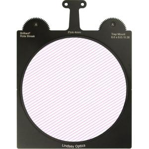 Lindsey Optics Brilliant² Rota-Streak Filter (6.6 x 6.6", Pink, 4mm Cylindrical Lens Spacing)
