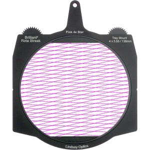 Lindsey Optics Brilliant² Rota-Streak Filter (6.6 x 6.6", Pink-4-Point Star)