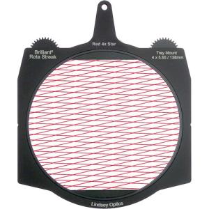 Lindsey Optics Brilliant² Rota-Streak Filter (6.6 x 6.6", Red-4-Point Star)