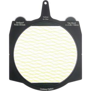 Lindsey Optics Brilliant² Rota-Streak Filter (6.6 x 6.6", Yellow-4-Point Star)
