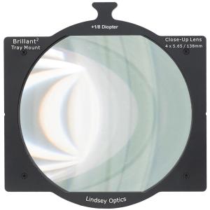 Lindsey Optics 4 x 5.65" +1/8 Diopter Brilliant² Tray Mount Studio Close-Up Lens