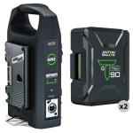 Anton/Bauer Titon 90 Lithium-Ion Battery & GM2 Dual-Bay Charger Kit (Gold Mount)
