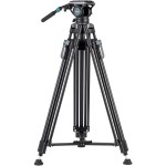 Fotopro DV-3A Pro Heavy-Duty Video Tripod with Fluid Head (Aluminum)