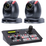 Datavideo 2 x PTC-280 Camera Kit with RMC-180 Mark II Controller (Black)