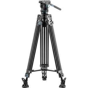 Fotopro DV-5A Pro Heavy-Duty Video Tripod with Fluid Head