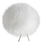 Bubblebee Industries Windbubble Miniature Imitation-Fur Windscreen (Lav Size 4, 42mm, White)
