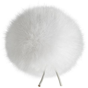 Bubblebee Industries Windbubble Miniature Imitation-Fur Windscreen (Lav Size 4, 42mm, White)