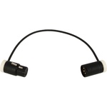 Cable Techniques Low-Profile, 3-Pin XLR Female to 3-Pin XLR Male Adjustable-Angle Cable (White Caps, 10")