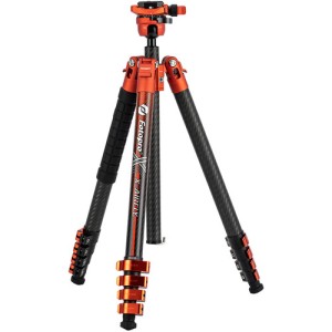 Fotopro X-Airfly Carbon Fiber Travel Tripod (Orange)