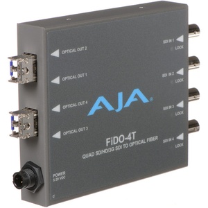 AJA FiDO Quad-Channel 3G-SDI to LC Fiber Mini Converter